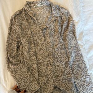Abercrombie Long Sleeve Boyfriend Blouse